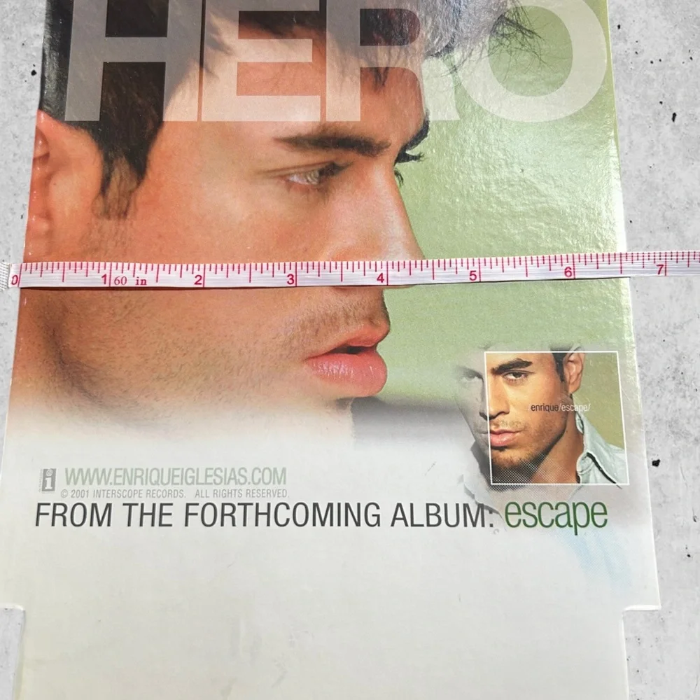 Promo Enrique Iglesias Hero Bin Display Card Rare Record Store - Picture 3 of 5